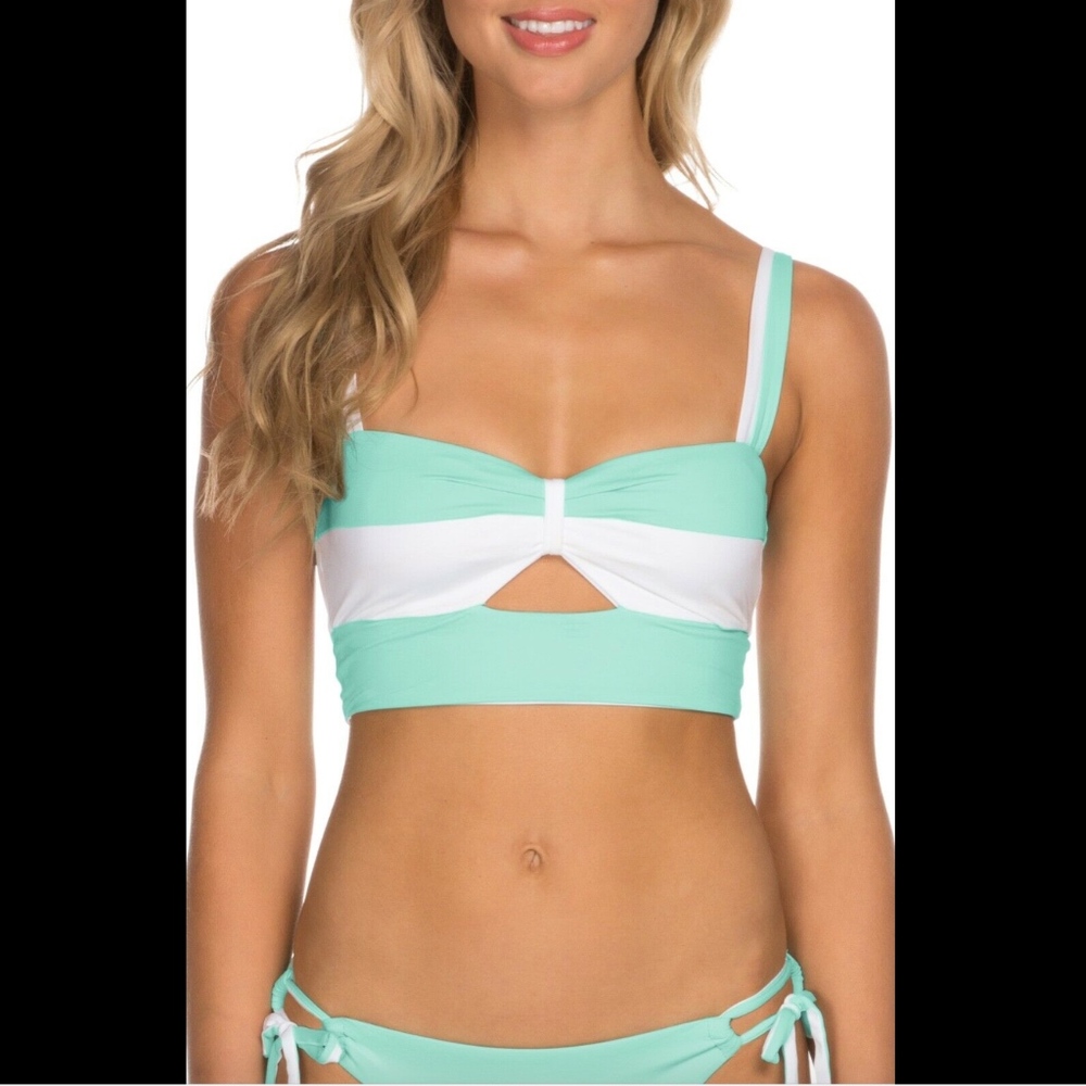 NWT Isabella Rose Block Party Bikini Top‎ Stripe